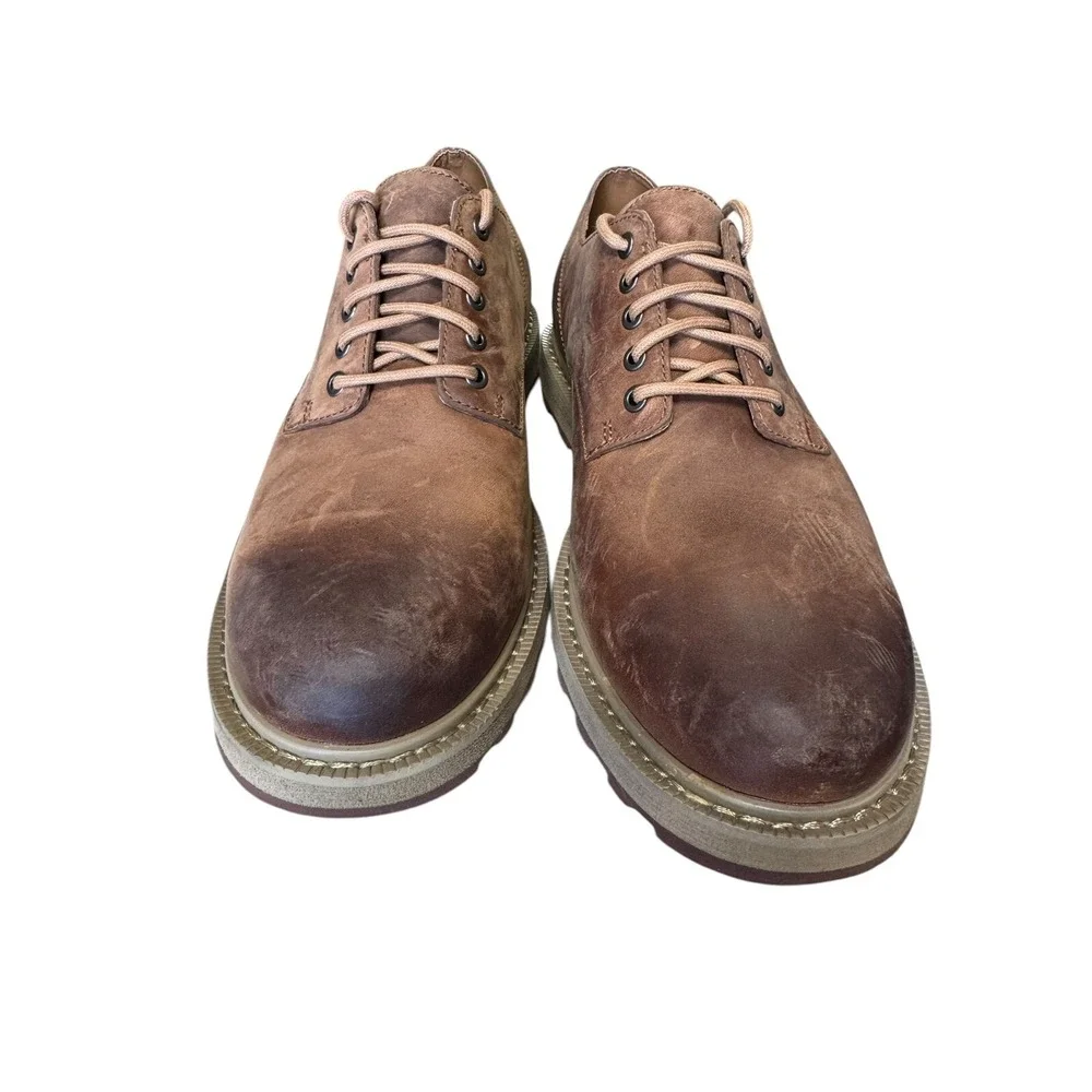 Sorel Madson Brown Leather Lace Up Comfort Oxfords Shoes Men Size 9 No Box